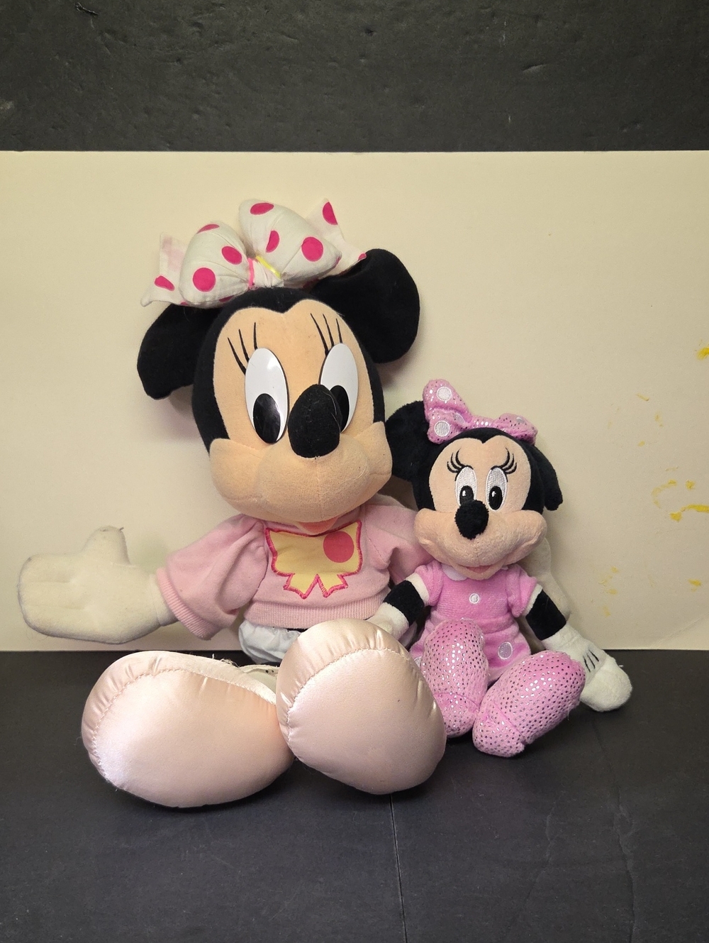 Two Disney Minnie Mouse Plush Pink
